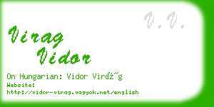 virag vidor business card